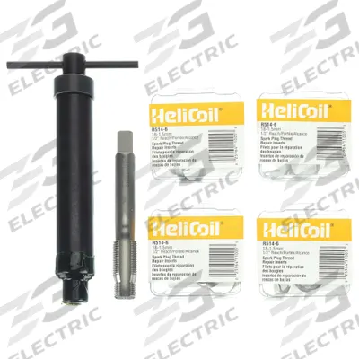 HELI-COIL Thread Repair Kit: Tanged Tang Style, Free-Running, M18-1.50 Thread Size - Insert & Tool Kits