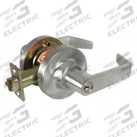 MARKS USA Door Lockset: Office Lever Locksets, Chrome, ADA Compliant (MPN 195F/26D-F9). Key specifications — Ligature Resistance: Not Ligature-Resistant; Brand: MARKS USA; Lockset Function ANSI Code: F9; Visual Indicator Message: No Message; Lockset Style: 95 Angled; ADA Compliant: Yes; Finish: Satin Chromium-Plated : Zinc.