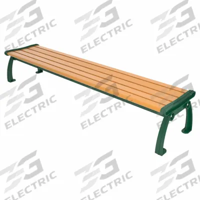 ULTRASITE Outdoor Bench: Heritage, 96 in Overall Lg, 17 in Overall Ht, Cedar, Green - Vandal Resistant Resinwood Benches