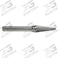 CLE-LINE Carbide Bur: Ball-Nosed Cone, SL-4, Double Cut, 1/2" x 1 1/8" Head, 1/4" Shank (MPN C17567). Key specifications — Trade Number: SL-4; Brand: CLE-LINE.