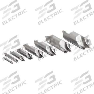 CHICAGO-LATROBE Center Drill Set: Bell-Tip, 8 Pc, 120° - Bell-Tip Center Drill Sets