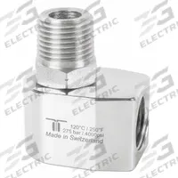 MOSMATIC Rotary Union: Elbow, Nickel-Plated C38500 Brass, 1 Passages, 1/2 in Threaded Rotating Shaft (MPN 43.453). Key specifications — Maximum Speed: 30 RPM; Brand: MOSMATIC.