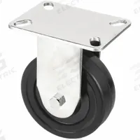 APPROVED VENDOR Plate Caster: Rigid, No Brake, Rubber, 5 in Wheel Dia., 1 1/4 in Wheel Wd, Rigid (MPN 33H921). Key specifications — Brand: APPROVED VENDOR; Wheel/Tread Color: Black; Roll Up: Rigid.