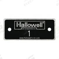 HALLOWELL Numbers 1 to 10: 2 3/8 in x 1 in, 10 Plates, 1 to10, Aluminum, Black with White Lettering (MPN NPH1-10). Key specifications — Manufacturer Part Number: NPH1-10; Brand: HALLOWELL; Material: Aluminum; Number Range: 1 to10; Product Type: Number Plates; Color: Black with White Lettering.