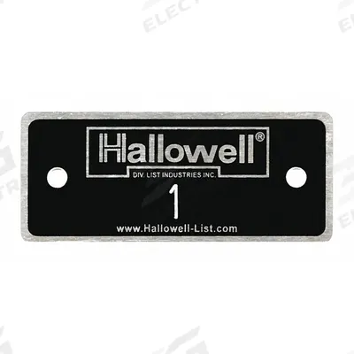 HALLOWELL Numbers 1 to 10: 2 3/8 in x 1 in, 10 Plates, 1 to10, Aluminum - Number Plates