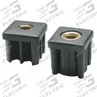 ELESA Tube End Leveling Mount: Square, Nylon, M12 Thread Size, 1,344 lb Capacity, 0.08 in (MPN NDX.Q-35X2,0-M12). Key specifications — Thread Size: M12; Body Material: Nylon.