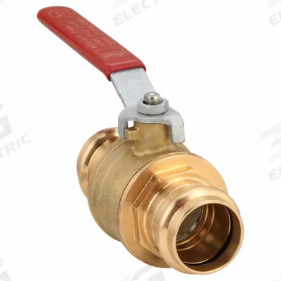 VIEGA PROPRESS Manual Two-Way Ball Valve: 1 1/2 in, Brass/Bronze, Straight, Press x Press - Bronze Ball Valves