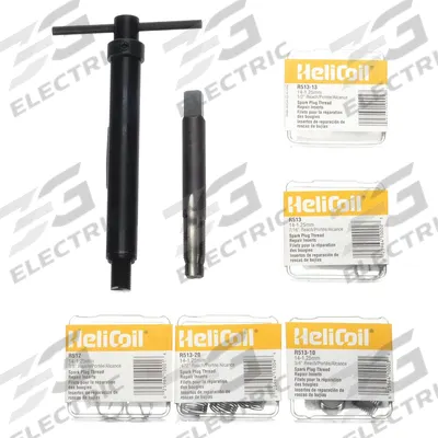 HELI-COIL Thread Repair Kit: Tanged Tang Style, Free-Running, M14-1.25 Thread Size - Insert & Tool Kits