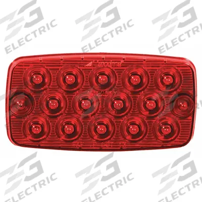 MAXXIMA Stop/Turn/Tail Light: LED, Stop, Turn, and Tail Combo Light, Red, Rectangular - Stop Lights