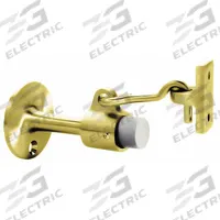 Hook-Style Door Holder: Door - Mounted, 1 in Wd, 1 3/4 in Overall Ht, Brass (MPN 477.3). Key specifications — Brand: ROCKWOOD; Color: Gold.