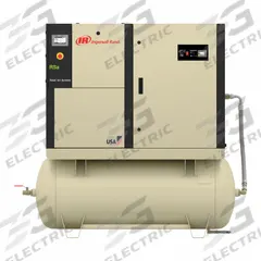 INGERSOLL RAND Rotary Screw Compressor: Horizontal, 25 hp, 102 cfm, 120 gal Tank, 208V AC (MPN RSa18I-A118-TAS, 208/3/60, 120 GAL.). Key specifications — attr48606: Three; attr48593: 208V AC; attr48578: INGERSOLL RAND; attr110305: Included.
