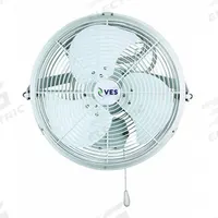 VES-ARTEX Mounted Fan: 18 in Blade Dia, 120V AC, 1/10 hp Motor HP, Wall Mount, Non-Oscillating (MPN 102576). Key specifications — Brand: VES-ARTEX; Voltage: 120V AC; Number of Speeds: 3; Fan Mounting Location: Wall; Oscillation: Non-Oscillating; Mounting Type: Bracket.