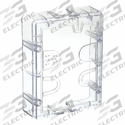 SAFETY TECHNOLOGY INTERNATIONAL Pull Station Guard Spacer: Polycarbonate, 2 in Overall Lg - Spacers for Alarm & Wall Fixture Covers