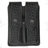 HEROS PRIDE Magazine Pouch: Black, Synthetic Leather, Basket Weave, 5 3/4 in x 1 5/16 in (MPN 1432WB). Key specifications — attr188437: Black; attr188438: Synthetic Leather; attr188431: Magazine Pouch.