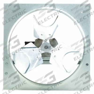 Dayton Exhaust/Supply Fan: 16 in Blade, 1/4 hp, Totally Enclosed, 208-230/460V AC - Direct-Drive Reversible Panel Fans