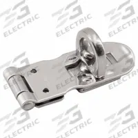 SUGATSUNE Hasp: Stainless Steel, 15/16 in Ht, 15/16 in Lg, 2 9/16 in Wd (MPN HP-65). Key specifications — Brand: SUGATSUNE; Material: Stainless Steel.