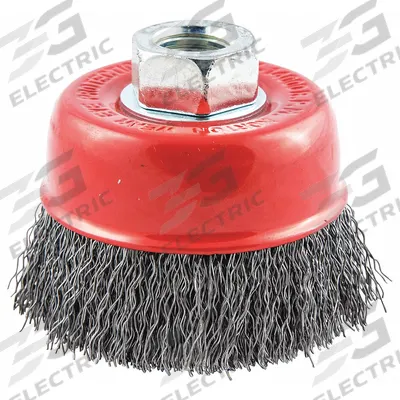 APPROVED VENDOR Cup Brush: Crimped Steel, 2 3/4 in Dia, 0.014 in Fill Dia - Light-Cleaning Brushes for Carbon Steel