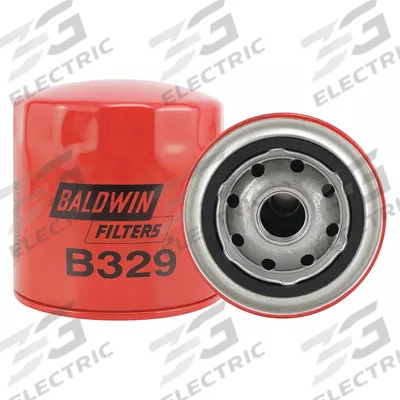 BALDWIN FILTERS Oil Filter: B329, LF3681, M22-1.50 Thread Size, 3 7/8 in Overall Ht, Oil - Spin-On Oil Filters