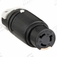HUBBELL Locking Connector: Non-NEMA, Black/White, 250V DC/600V AC, 50 A Current Rating, 3 Poles (MPN HBL3764C). Key specifications — Brand: HUBBELL.