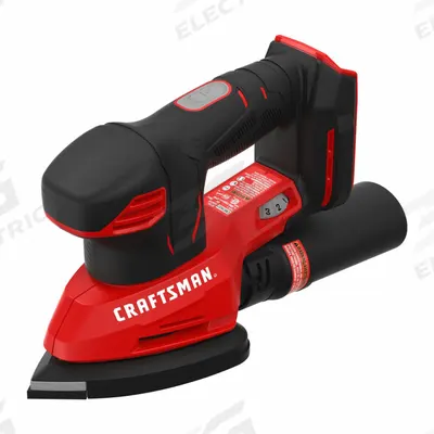 CRAFTSMAN Cordless Detail Sander: 20V MAX*, Bare Tool, Hook and Loop, Pistol Grip - Craftsman Cordless Sheet & Detail Sanders