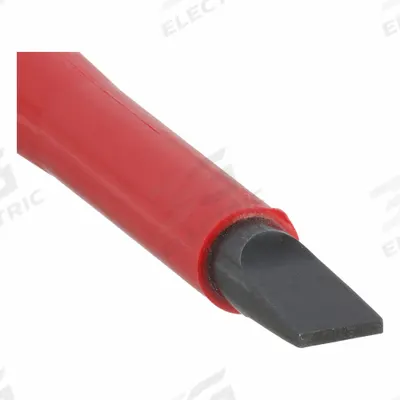 WIHA Insulated Slotted Screwdriver: Insulated SoftFinish, 1/4 in Tip Size, Long Lg - Insulated Slotted Screwdrivers