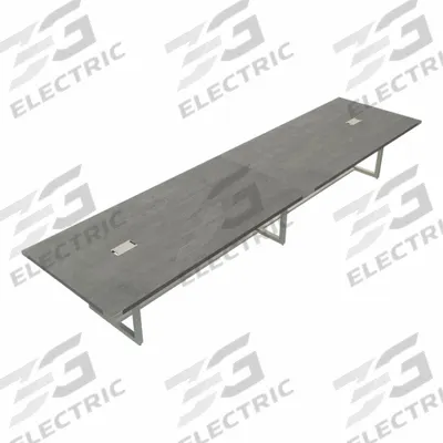 MIRELLA Conference Table: Rectangle, Fiberboard, Stone Gray, 47 1/4 in Overall Lg - Rectangular Conference Tables