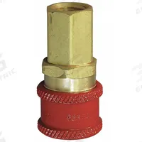 HANSEN Quick Coupler Body: NPTF, 1/4"-18 (MPN RD702). Key specifications — Manufacturer Part Number: RD702; Hose Connection Gender: Female; Hose Connection Size: 1/4"-18; Hose Connection Type: NPTF; Locking Type: Sleeve; Brand: HANSEN; Color Code: Red.