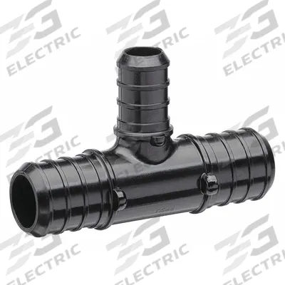 ZURN Barbed Tee: Polymer, Crimp - Crimp-On Polymer Barbed Tube Fittings