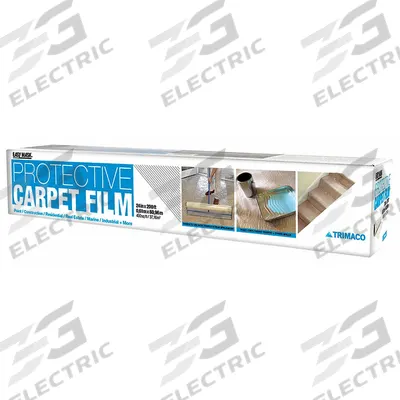 TRIMACO Carpet Protection Film: 2 mil Thick, 24 in Wd, 200 ft Lg, Plastic, Clear - Standard Carpet Protection Films