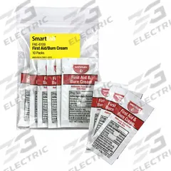 FIRST AID ONLY Topical Burn Cream: Benzalkonium Chloride/Lidocaine HCl, 0.9 g Size, 10 PK (MPN FAE-6109). Key specifications — Manufacturer Part Number: FAE-6109; Concentration: Lidocaine HCl: 0.5%; Brand: FIRST AID ONLY; Purpose: Cooling; Format: Cream; Product Type: Topical Burn Relief; Unitized: Unitized; Unit Package Type: Packets.