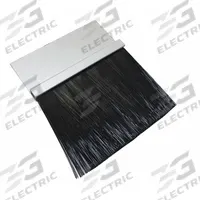 AMERICAN GARAGE DOOR SUPPLY Brush Seal: Straight, Polypropylene, 3 in Brush Lg, 1 1/2 in Holder Lg (MPN BPS153-8). Key specifications — Brush Material: Polypropylene; Includes: Pre-Punched Slotted Holes in Holder; Width Type: Staggered; Brand: AMERICAN GARAGE DOOR SUPPLY.