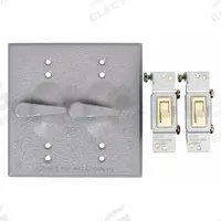BELL Weatherproof Cover: Die-Cast Zinc, Toggle Switches, 2 Gangs, 4 1/2 in Overall Ht, 3R, Gray (MPN 5124-0). Key specifications — Brand: BELL; Color: Gray; Compatible with Product Type: Toggle Switches; Mounting Orientation: Vertical.
