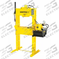 ENERPAC Hydraulic Press: Electric, H-Frame, 25 ton, 120V AC (MPN IPE2510). Key specifications — attr1088191: 115 VAC; attr1088151: ENERPAC.