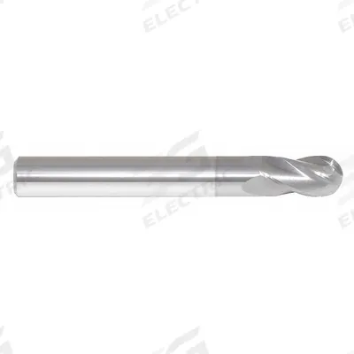 APPROVED VENDOR Ball End Mill: Carbide, TiCN Coated, Double End, 4 Flute, 3/8" Mill Dia - Double-End Carbide Ball End Mills