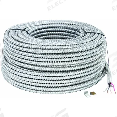 SOUTHWIRE Metal Clad Armored Cable: 12 AWG, 3 Conductors, Copper, 250 ft, Aluminum - Standard Metal-Clad Cables