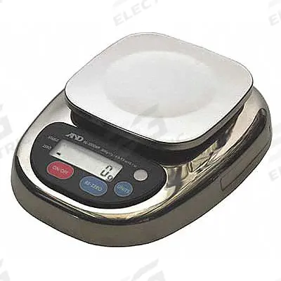 A&D WEIGHING Food Scale: 6 3/4 in Weighing Surface Dp, 5 3/8 in Weighing Surface Wd - Food Scales