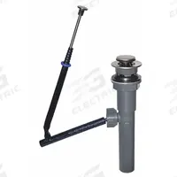 DANCO Sink Drain: Plastic, Brushed, 8 1/2 in Overall Ht, 2 1/8 in Overall Dia, Slip, 2 in Pipe Dia (MPN 9D0010693X). Key specifications — Product Type: Sink Drain; Brand: DANCO; Finish: Brushed; Material: Plastic; Includes Overflow: No; Includes: Pop-Up Drain.
