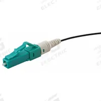 HUBBELL PREMISE WIRING Fiber Optic Connector: Connector LC, Std, 12pk Pack Size, 12 (MPN FCLC900K50GM12). Key specifications — attr922460: HUBBELL PREMISE WIRING; attr922461: Aqua; attr922466: Simplex; attr922475: OM3; attr1309930: 12pk.