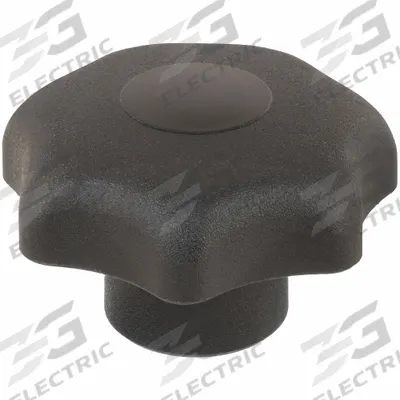 KIPP Hand Knob: 7 Point, Plastic w/ SS Thread, M8 Thread, 14 mm Thread Lg - 7-Arm Knobs with Threaded Hole