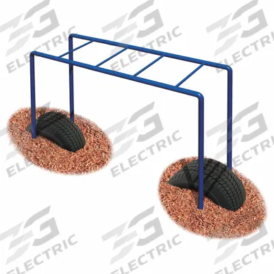 ULTRAPLAY Ladder: In-Ground Kit, 18 ft Installation Zone Lg, 14 ft Installation Zone Wd - Horizontal Ladders
