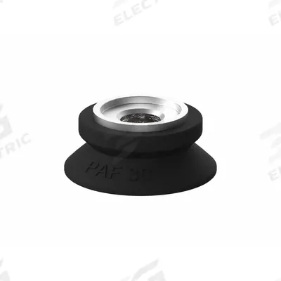 PIAB Vacuum Pad: Flat, w/o Adapter, 30 mm Pad Dia, Nitrile/PVC, Black, 60A - Flat Type Automotive & Industrial Vacuum Pads