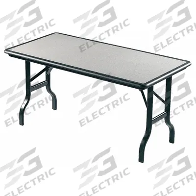 ICEBERG Folding Table: Rectangle Table Shape, Graphite Tabletop, 30 in Dp, 96 in Wd - Standard Folding Tables