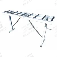 APPROVED VENDOR Material Support Table: 14 11/16 in Overall Wd, 26 1/2 in Min. Ht, 43 1/2 in Max. Ht (MPN 33VE05). Key specifications — Brand: APPROVED VENDOR; Stand Material: Steel; Color: Silver; Overall Length: 5 ft 6 in.