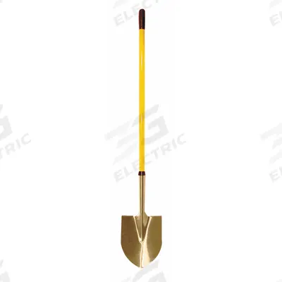 AMPCO Round Point Non-Sparking Shovel: Aluminum-Bronze Alloy Blade - Round Point Shovels