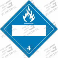 BRADY DOT Container Placard: 4, 10 3/4 in x 10 3/4 in, 10 3/4 in Label Ht, 10 3/4 in Label Wd (MPN 60382). Key specifications — Brand: BRADY; Message: 4.