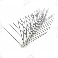 BIRD-X Bird Repellent Spikes: Wide, Plastic Base, Clear, 100 ft Overall Lg, Stainless Steel Spikes (MPN EWS-100). Key specifications — Brand: BIRD-X; Spike Material: Stainless Steel; Targeted Birds: Sparrows; Base Material: Plastic; Ledge Width: Wide.