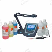 HACH pH Meter: BOD/Dissolved Oxygen/ORP/pH, 0 pH pH Range - Min, 14 pH pH Range - Max (MPN 8505850). Key specifications — pH Accuracy: 0.001/0.01/0.1 pH; Temp Compensation: Automatic; Measurement Components Included: HQ440D Laboratory Multi Meter; Reagents and Solutions Included: pH Electrode Cleaning Solution; Test Parameters: ORP; Other Accessories Included: USB Cable for Data Transfer; Manufacturer Part Number: 8505850.
