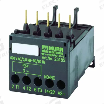 MURRELEKTRONIK Motor Suppressor: RC 3 RT, 5.5 kW Motor Rating, SIRIUS Contactor Mount Size 00 - Accessories for Siemens Models