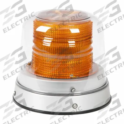 GROTE Flashing Beacon: Flashing Beacon, Amber, 8 7/8 in Overall Wd, 6 in Overall Ht - Vehicle Flashing Beacons