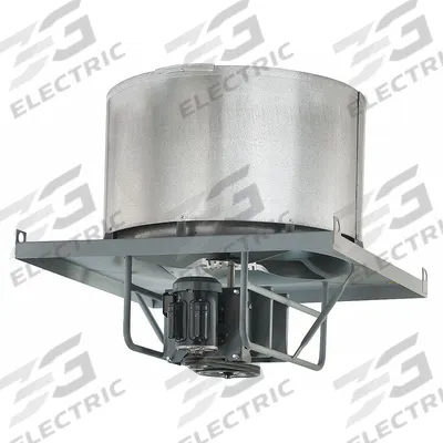 AMERICRAFT FAN Axial Upblast Roof Exhaust Fan: Belt Drive, 24 in Blade, 6,219 cfm, TEFC - Clean Air Belt-Drive Fans with Drive